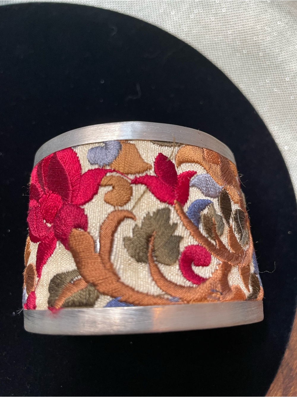 Unique Embroidered Cuff Bracelet